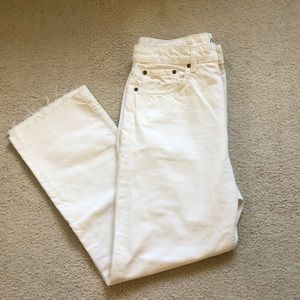 Zara, white ankle straight jeans, size 8
